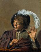 Frans Hals Singing Boy with Flute oil painting artist
